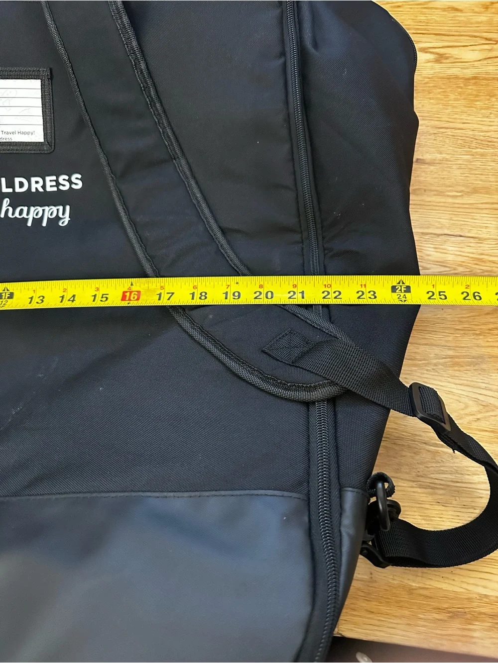 Black Travel Duffel with Shoulder Straps
